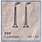 LEGO Light Masts Pack of four Set 233