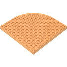 LEGO Light Orange Brick 16 x 16 Round Corner (33230)