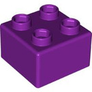 LEGO Lichtpaars Quatro Steen 2x2 (48138)