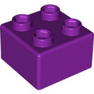 LEGO Morado claro Quatro Ladrillo 2x2 (48138)