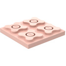 LEGO Licht zalmkleurig Bloem Plaat 4 x 4 (33062)