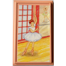 LEGO Leichter Lachs Mirror Base / Notice Tafel / Mauer Panel 6 x 10 mit Ballerina Aufkleber (6953)