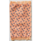 LEGO Light Salmon Rug with Leaves and Berries and Fringe