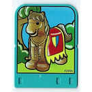LEGO Helles Türkis Explore Story Builder Crazy Castle Story Card mit Pferd mit horsebarding Muster (43996)