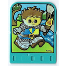LEGO Light Turquoise Explore Story Builder Crazy Castle Story Card with Young Knight pattern (43992)
