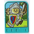 LEGO Helles Türkis Explore Story Builer Crazy Castle Story Card mit Knight mit Schwert und Schild Muster (43998)