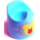 LEGO Light Turquoise Pottie with Teddy Bear Head Sticker (33050)