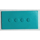LEGO Light Turquoise Tile 3 x 6 Scala with 4 Centre Studs (6934)