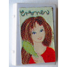 LEGO Hellviolett Book 2 x 3 mit Woman mit Hairbrush Aufkleber (33009)