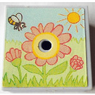 LEGO Hellviolett Gift Parcel mit Film Scharnier mit Bee & Blume Aufkleber (33031)
