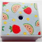LEGO Hellviolett Gift Parcel mit Film Scharnier mit Strawberries und Watermelon Aufkleber (33031)