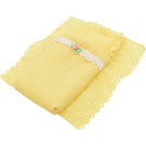 LEGO Light Yellow Adult Pouch with White Lace and Pink Rose