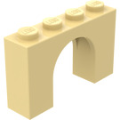 LEGO Light Yellow Arch 1 x 4 x 2 (6182)