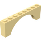 LEGO Light Yellow Arch 1 x 8 x 2 Thick Top and Reinforced Underside (3308)