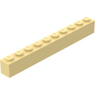 LEGO Light Yellow Brick 1 x 10 (6111)