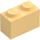 LEGO Light Yellow Brick 1 x 2 with Bottom Tube (3004 / 93792)