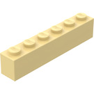 LEGO Light Yellow Brick 1 x 6 (3009)