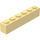 LEGO Light Yellow Brick 1 x 6 (3009 / 30611)