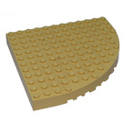 LEGO Light Yellow Brick 12 x 12 Round Corner  without Top Pegs (6162 / 42484)