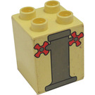 LEGO Jaune clair Duplo Brique 2 x 2 x 2 avec faucet et Poignées (31110)