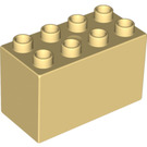 LEGO Light Yellow Duplo Brick 2 x 4 x 2 (31111)
