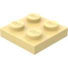 LEGO Světle žlutá Deska 2 x 2 (3022 / 94148)