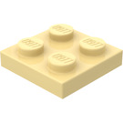 LEGO Lichtgeel Plaat 2 x 2 (3022 / 94148)
