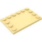 LEGO Lysegul Flise 4 x 6 med knops på 3 Edges (6180)