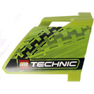 LEGO Lime 3D Panel 22 with Tire Marks and Technic Logo Sticker (44352)