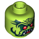 LEGO Lime Alien Avenger Head (Safety Stud) (3626 / 11486)