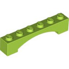 LEGO Lime Arch 1 x 6 Raised Bow (92950)