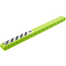 LEGO Lime Beam 15 with '4', Danger Stripes (Right) Sticker (32278 / 64871)