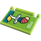 LEGO Lime Book Cover with Lemon, Cupcake Sticker (24093)