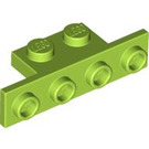 LEGO Limette Halterung 1 x 2 - 1 x 4 mit quadratischen Ecken (2436)