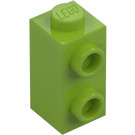 LEGO Limonka Cegła 1 x 1 x 1.6 z Dwa Boczne wypustki (32952)