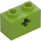 LEGO Lime Brick 1 x 2 with Axle Hole ('+' Opening and Bottom Tube) (31493 / 32064)