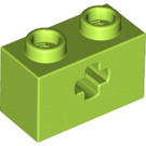 LEGO Lime Brick 1 x 2 with Axle Hole ('+' Opening and Bottom Tube) (31493 / 32064)