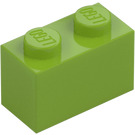 LEGO Lime Brick 1 x 2 with Bottom Tube (3004 / 93792)