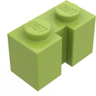 LEGO Limoen Steen 1 x 2 met groef (4216)