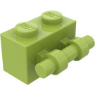 LEGO Lime Klods 1 x 2 med Håndtere (30236)