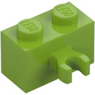 LEGO Lime Brick 1 x 2 with Vertical Clip with Open 'O' Clip (42925 / 95820)