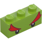 LEGO Limetková Kostka 1 x 3 s Bowser Tvář (3622 / 68900)