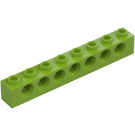 LEGO Lime Brick 1 x 8 with Holes (3702)