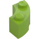 LEGO Lime Brick 2 x 2 Round Corner with Stud Notch and Reinforced Underside (85080)