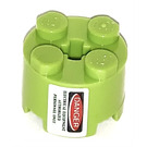 LEGO Lime Brick 2 x 2 Round with Danger electrical Equipment Sticker (3941)