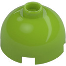 LEGO Lime Brick 2 x 2 Round with Dome Top (Safety Stud, Axle Holder) (3262 / 30367)