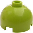 LEGO Lime Brick 2 x 2 Round with Dome Top (with Axle Holder) (3262 / 30367)