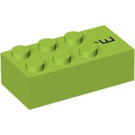 LEGO Chaux Brique 2 x 4 Braille avec E "É" (69552)