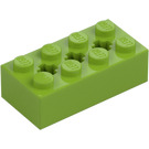 LEGO Lime Brick 2 x 4 with Axle Holes (39789)