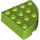 LEGO Chaux Brique 4 x 4 Rond Coin (2577)